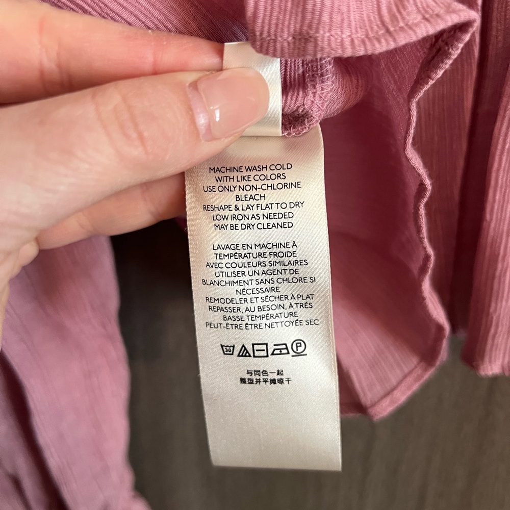 Free People Pink Ruffled Women's Top - Picture 5 of 6